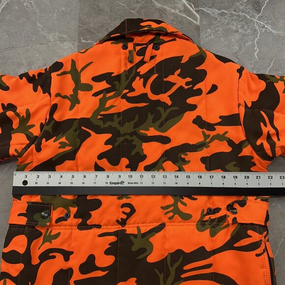 90s Vintage Chiller Killer Jacket Mens Medium Orange Camo Hunting Insulated - Picture 13 of 15